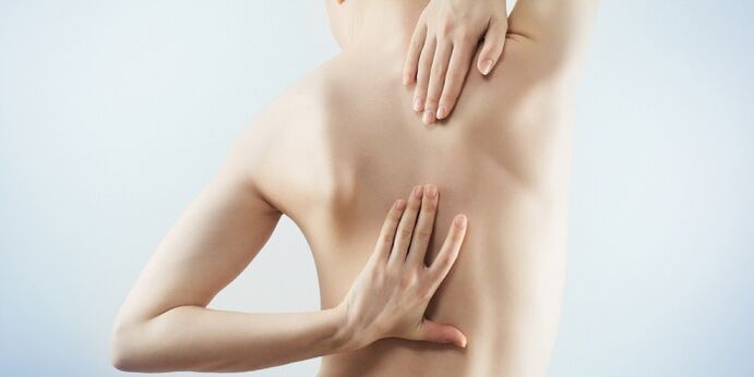 pain between shoulder blades with thoracic osteonecrosis