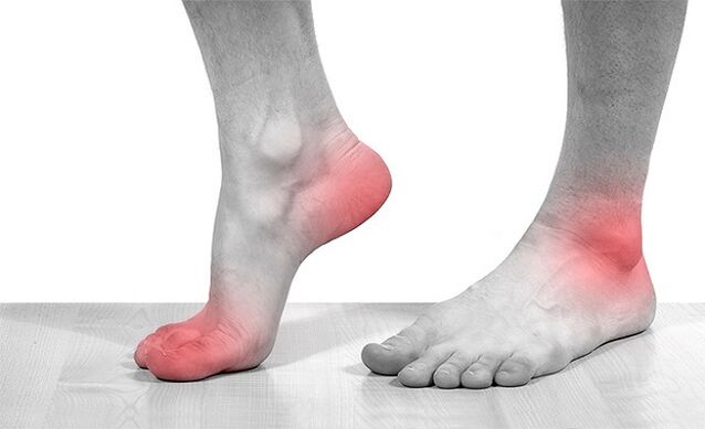 pain in the ankle joint with dryness